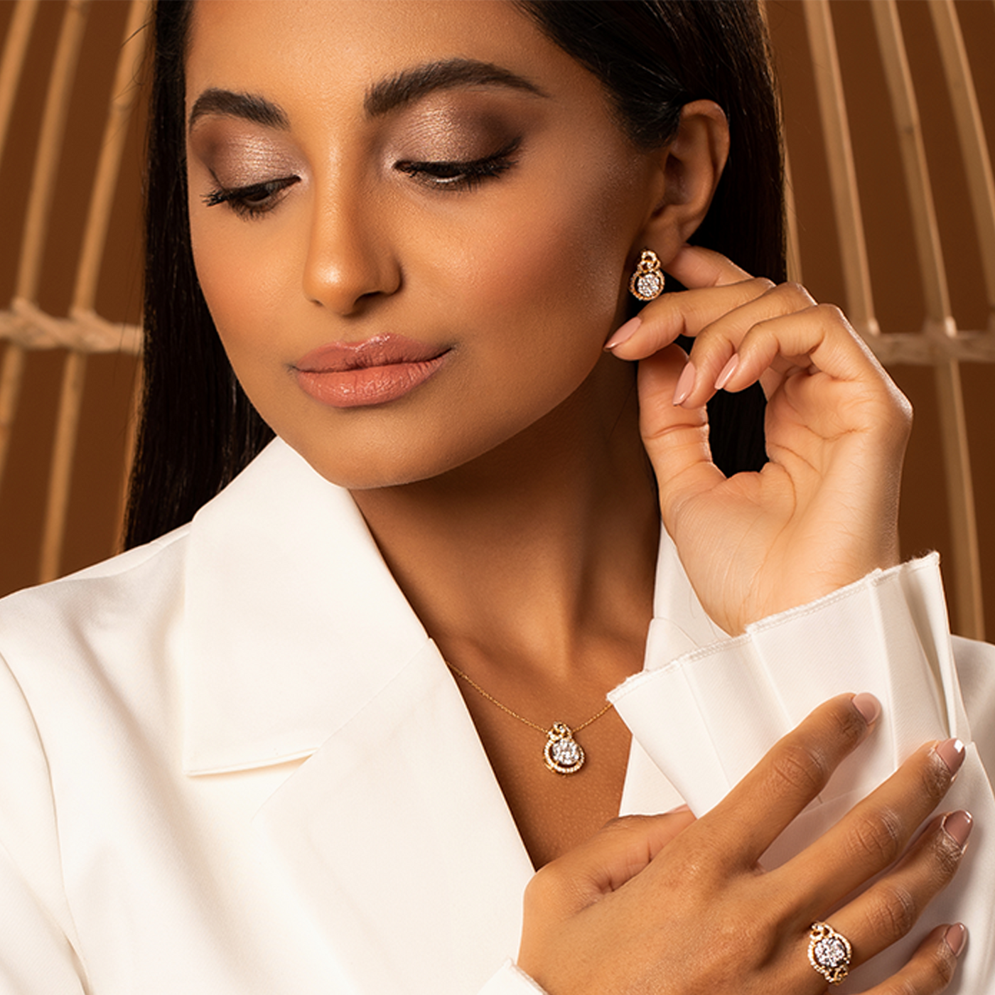 Diamond Love Knot Earrings