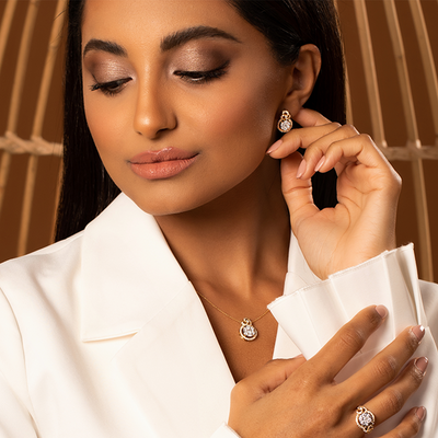 Diamond Love Knot Earrings