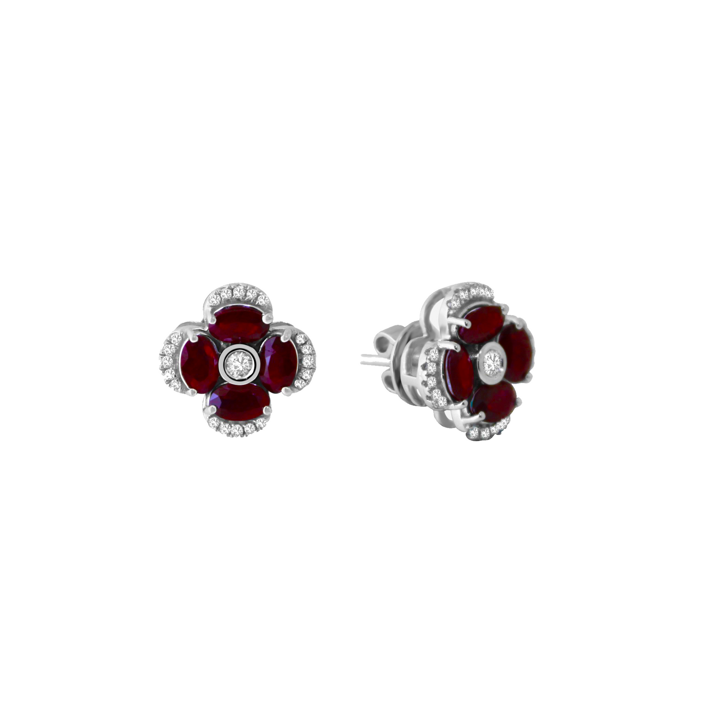 Pétale Ruby & Diamond Earrings