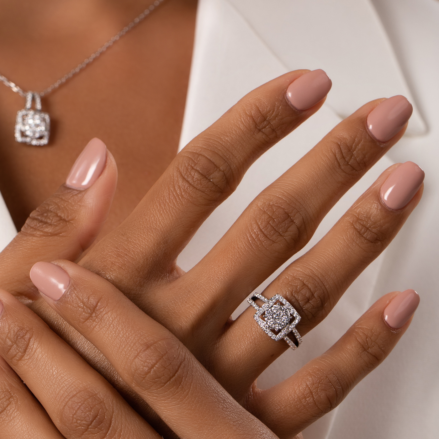 Diamond Carré Ring