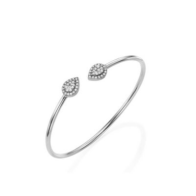 Diamond Wire Bracelet in 18K White Gold