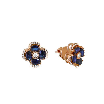 Pétale Ruby & Diamond Earrings